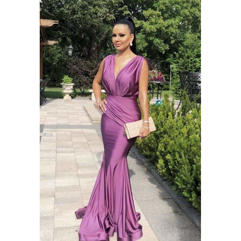 Jessica Angels evening dress Jessica Angel 327R Closed Back  Long Evening Gown with ruched mid section