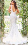 Jovani Bridal Gown Jovani F03864 Ivory Lace Wedding Dress