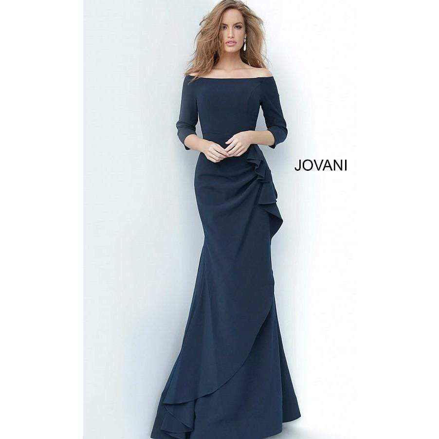 Jovani Evening Dress Jovani 00446 Off the Shoulder Ruched Dress