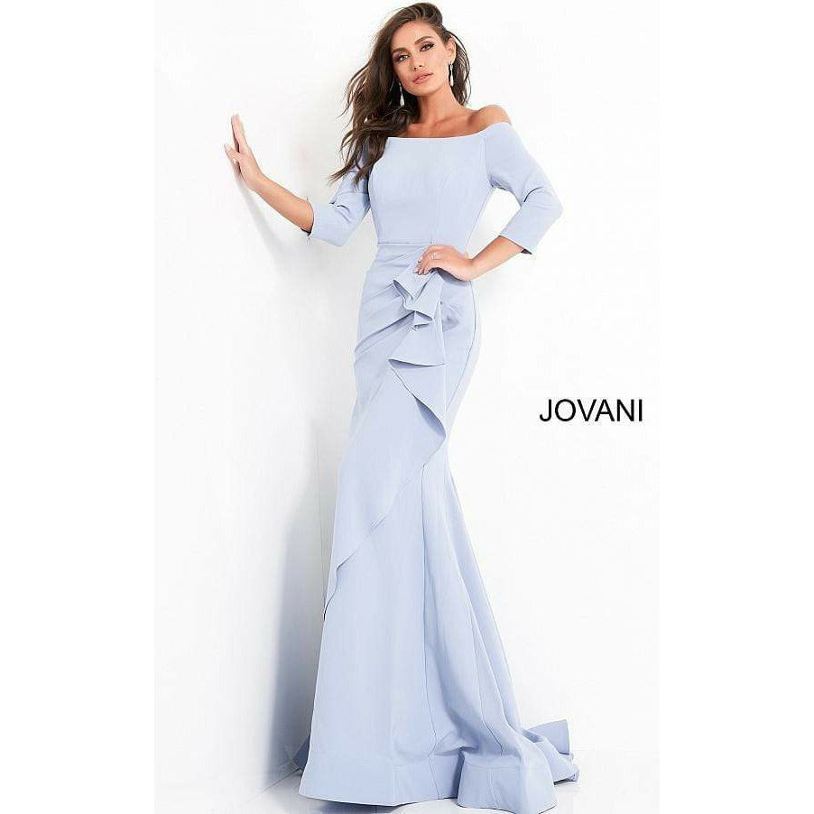 Jovani Evening Dress Jovani 00446 Off the Shoulder Ruched Dress