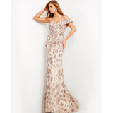 Jovani Evening Dress Jovani 06169 Latte Sweetheart Neck Evening Dress