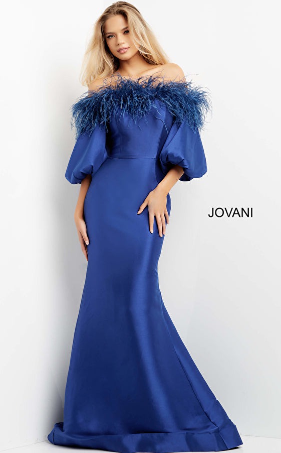 Jovani Evening Dress Jovani 08356 Royal Blue Long Evening Dress