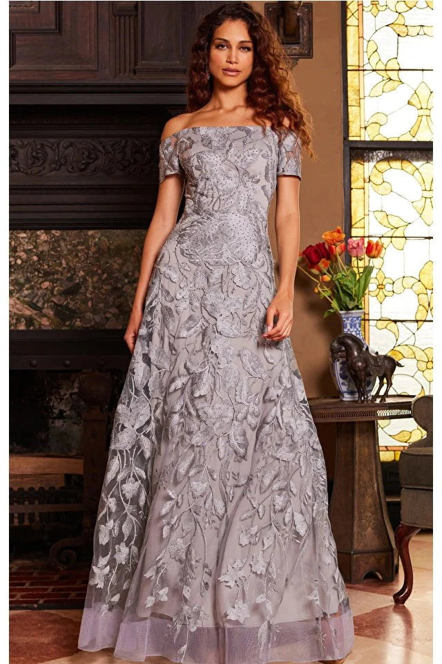 UZN Elegant A-Line Short Evening Dress Scoop Neckline Long Sleeves Evening  Gown Dots Net Appliques Flowers Prom Dress - AliExpress