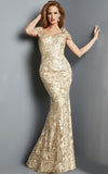 Jovani Evening Dress Jovani 23238 Cream Embroidered Sweetheart Evening Gown