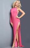 Jovani Evening Dress Jovani 23831 Hot Pink One Shoulder Fitted Dress