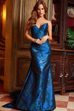 Jovani Evening Dress Jovani 23898 Navy Strapless Mermaid Evening Dress