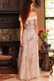 Jovani Evening Dress Jovani 24055 Cream Embellished Off the Shoulder Evening Dress
