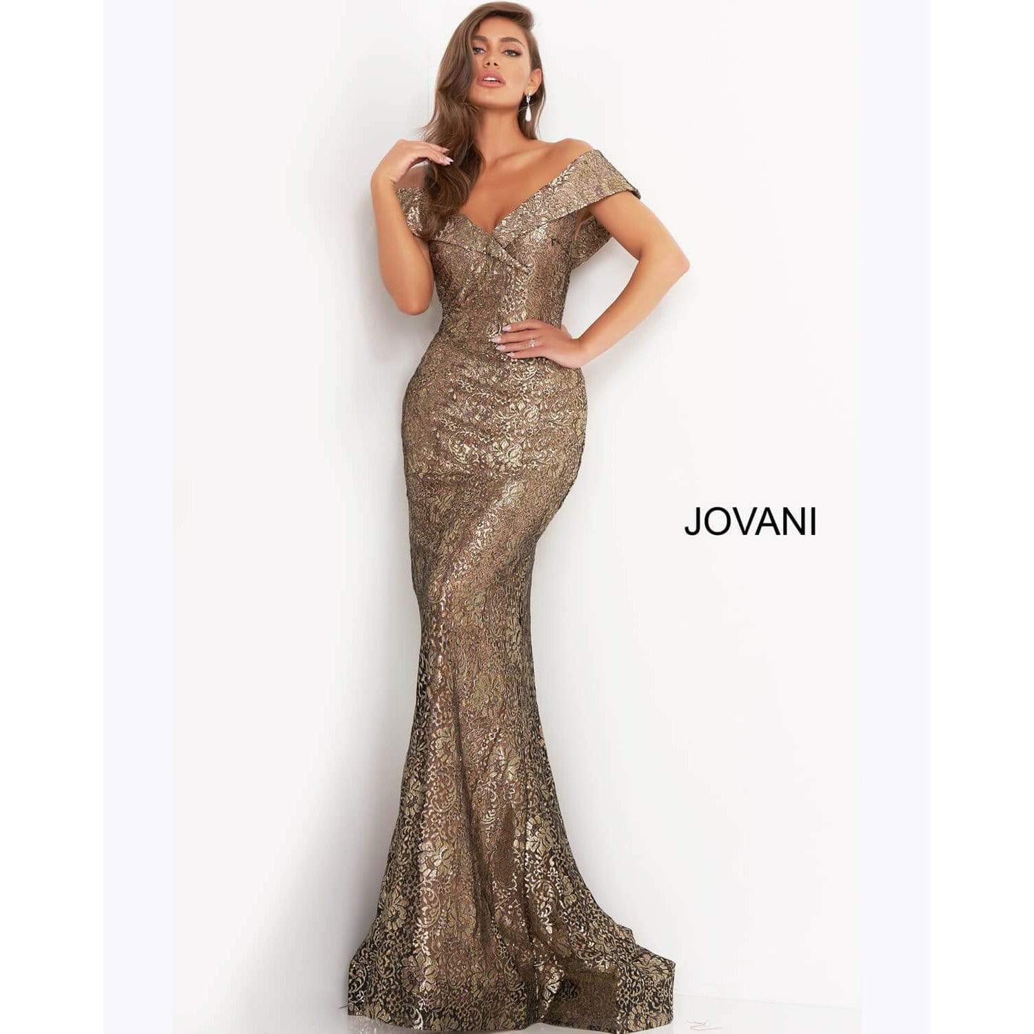 Jovani Evening Dress Jovani off the shoulder long evening gown 02920