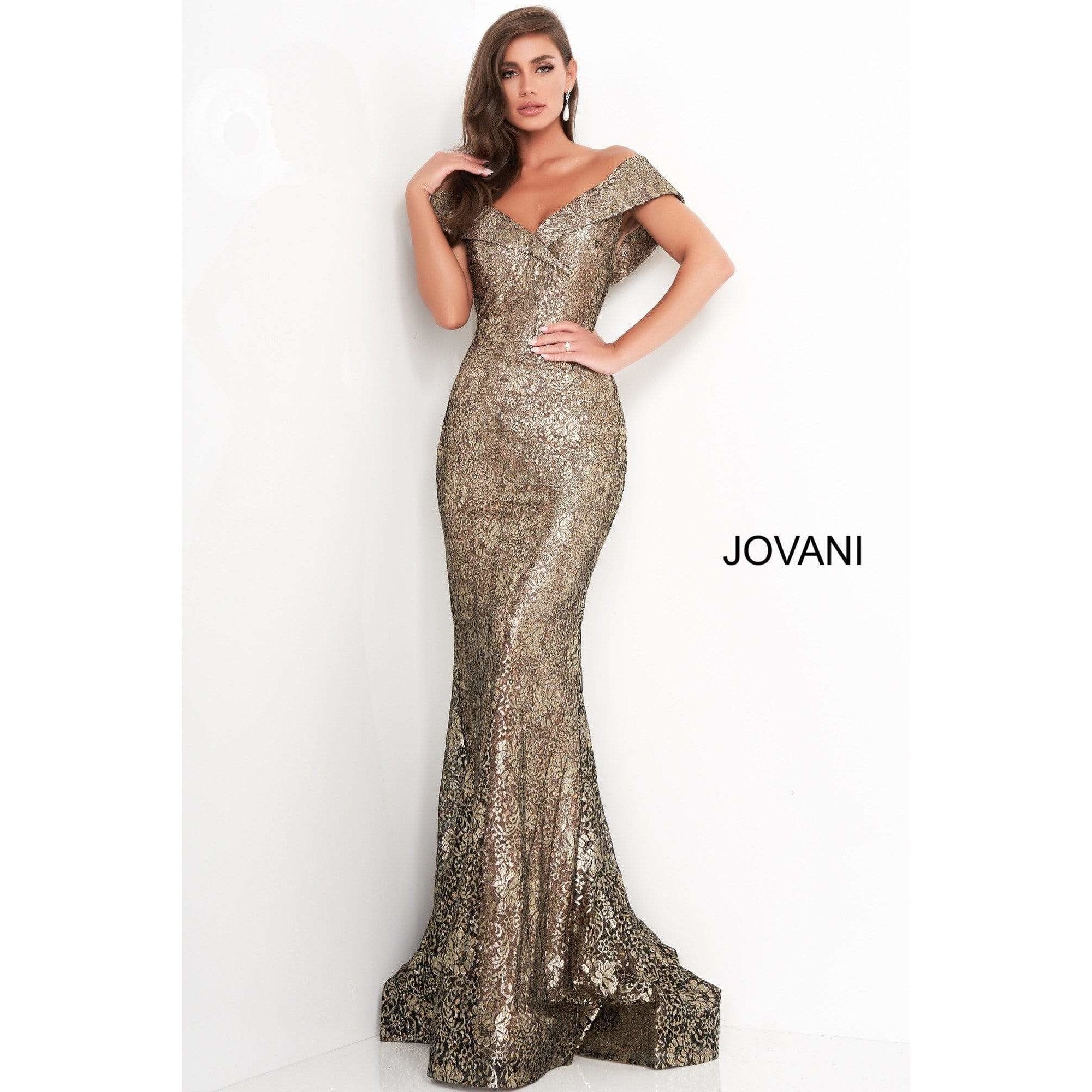 Jovani Evening Dress Jovani off the shoulder long evening gown 02920