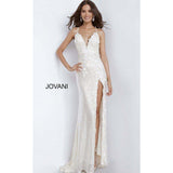 Jovani 1012 Floral Appliques Backless Prom Dress - NorasBridalBoutiqueNY