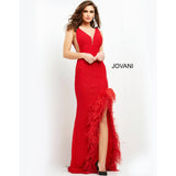 Jovani Evening Gowns Jovani 06605 Evening Feather Gown