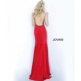 Jovani Prom Dress Backless Embellished Jersey Jovani Dress 63563