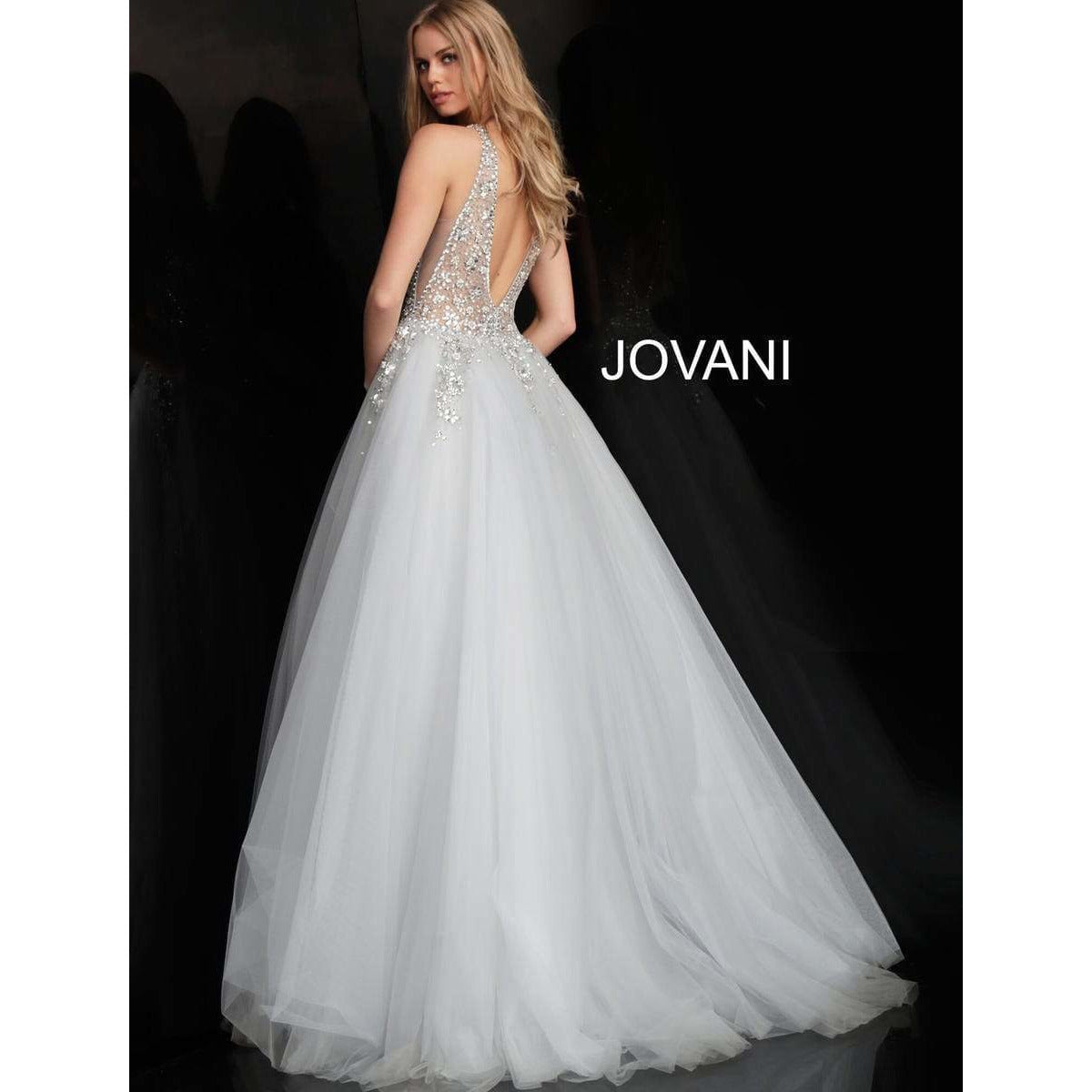 Jovani Prom Dress Crystal Embellished Bodice Prom Ballgown 65379