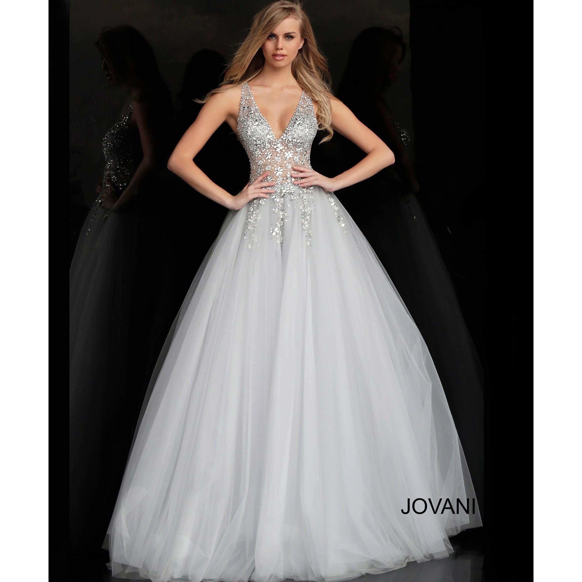 Jovani Prom Dress Crystal Embellished Bodice Prom Ballgown 65379