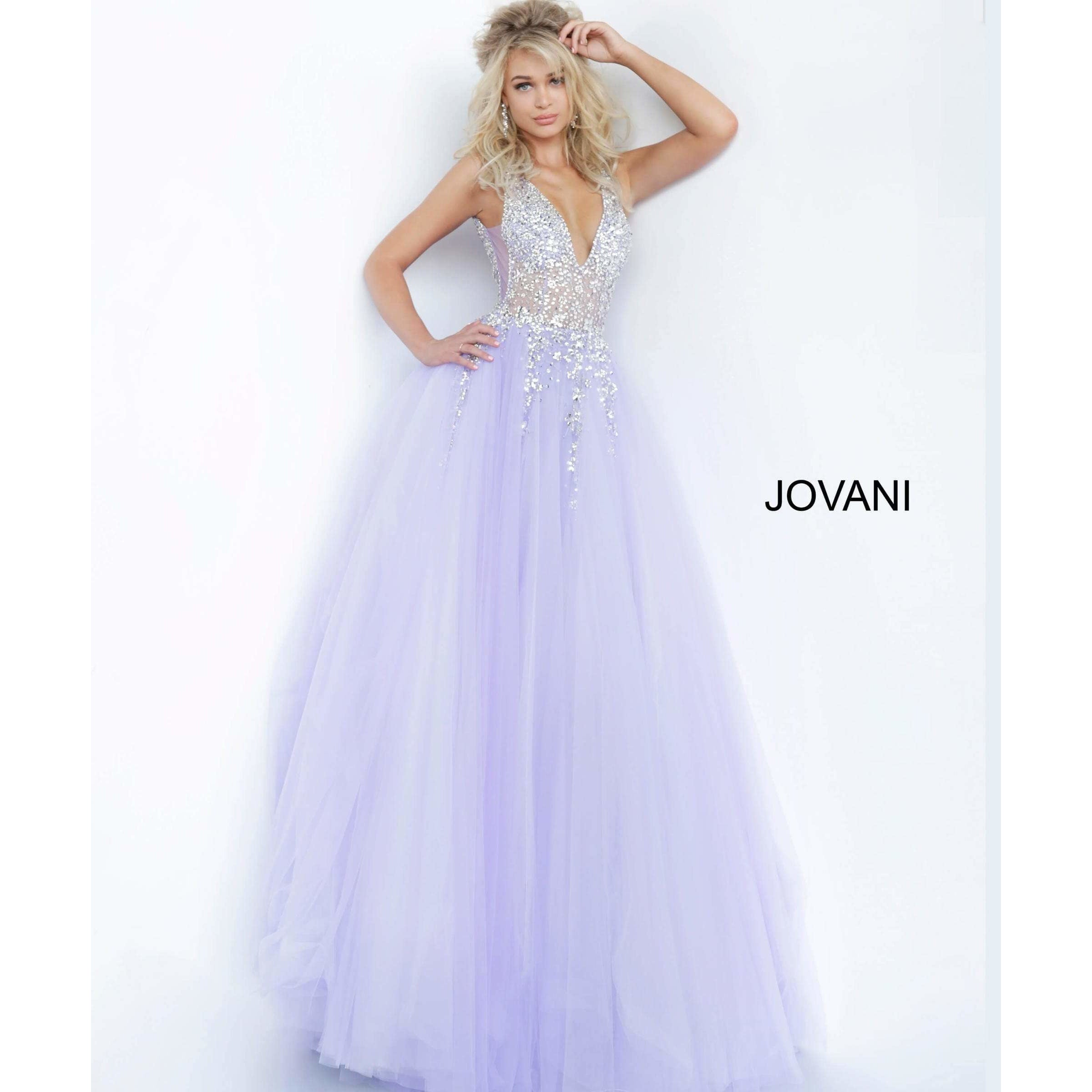 Jovani Prom Dress Crystal Embellished Bodice Prom Ballgown 65379