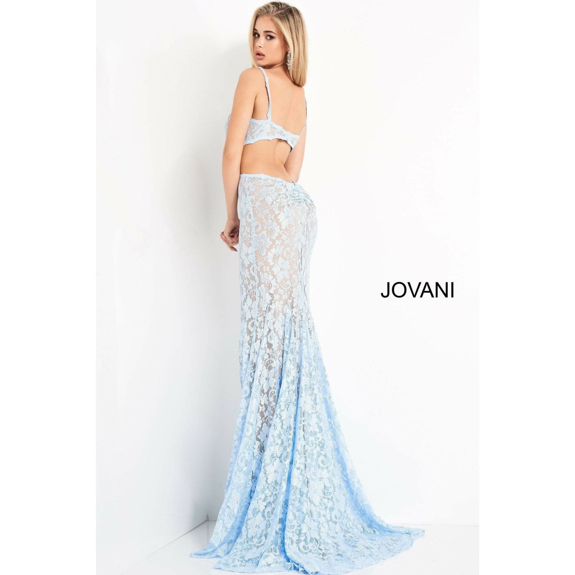 Jovani Prom Dress Embellished Lace Cut Outs Prom Dress 00780