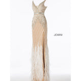 Jovani Prom Dress Ivory Embellished V Neck Fitted Jovani Dress 55796