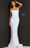Jovani Prom Dress Jovani 05664 One Shoulder Sequin Prom Dress
