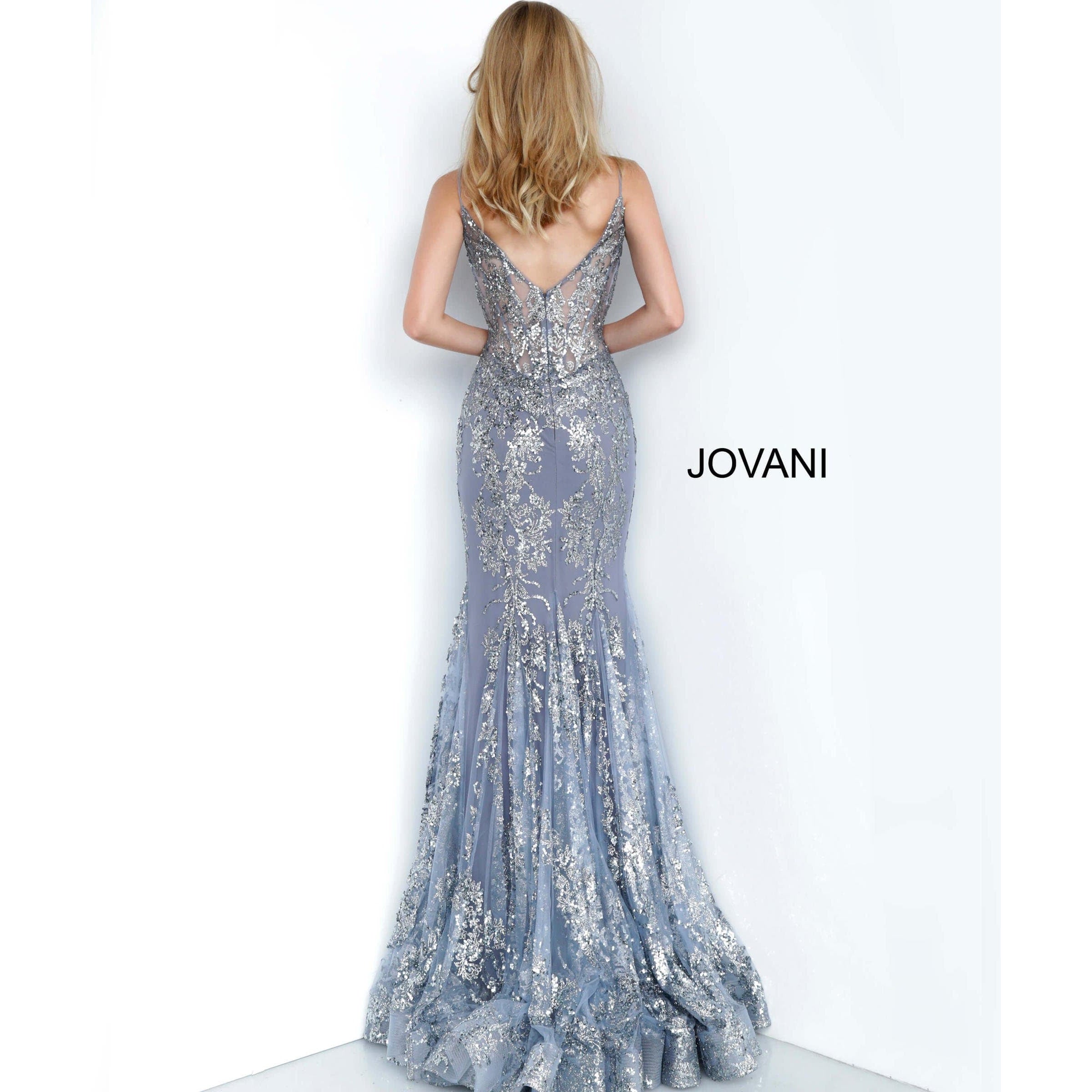 Jovani Prom Dress Jovani 3675 Spaghetti Straps Embellished Dress