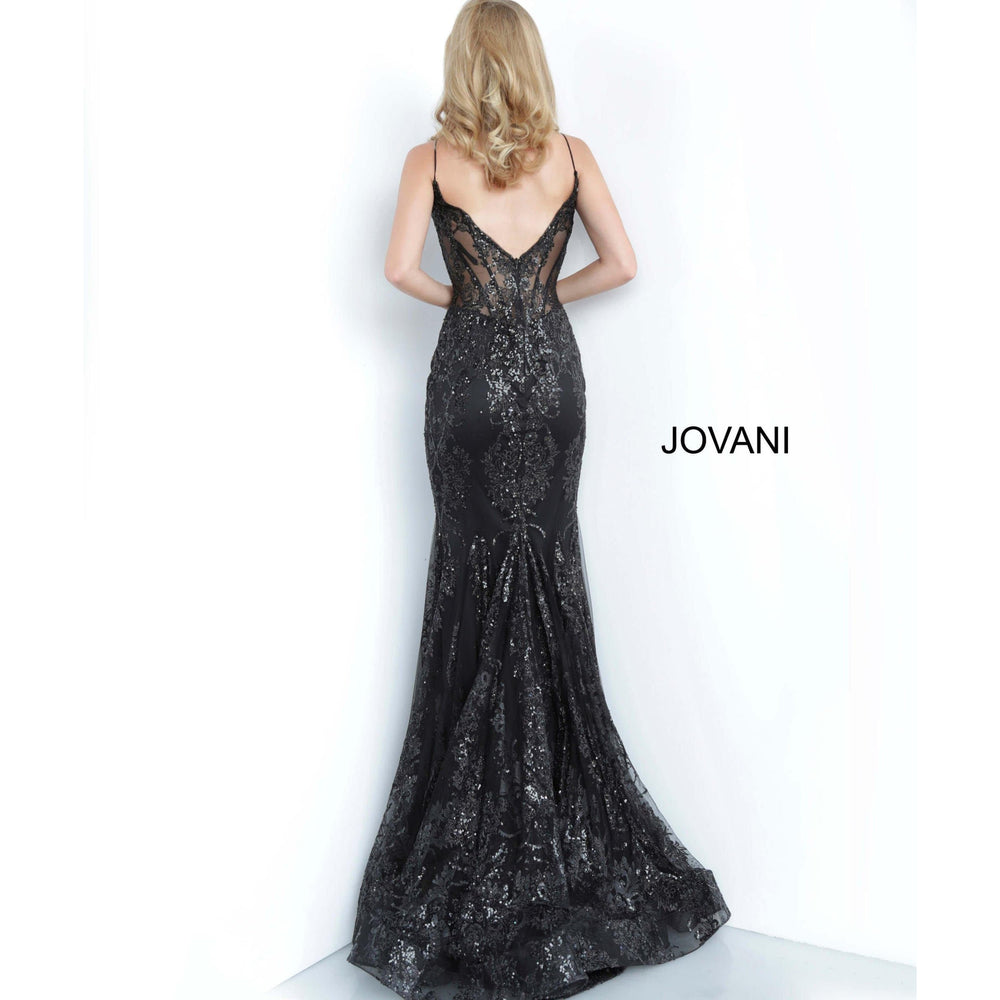 Jovani Prom Dress Jovani 3675 Spaghetti Straps Embellished Dress