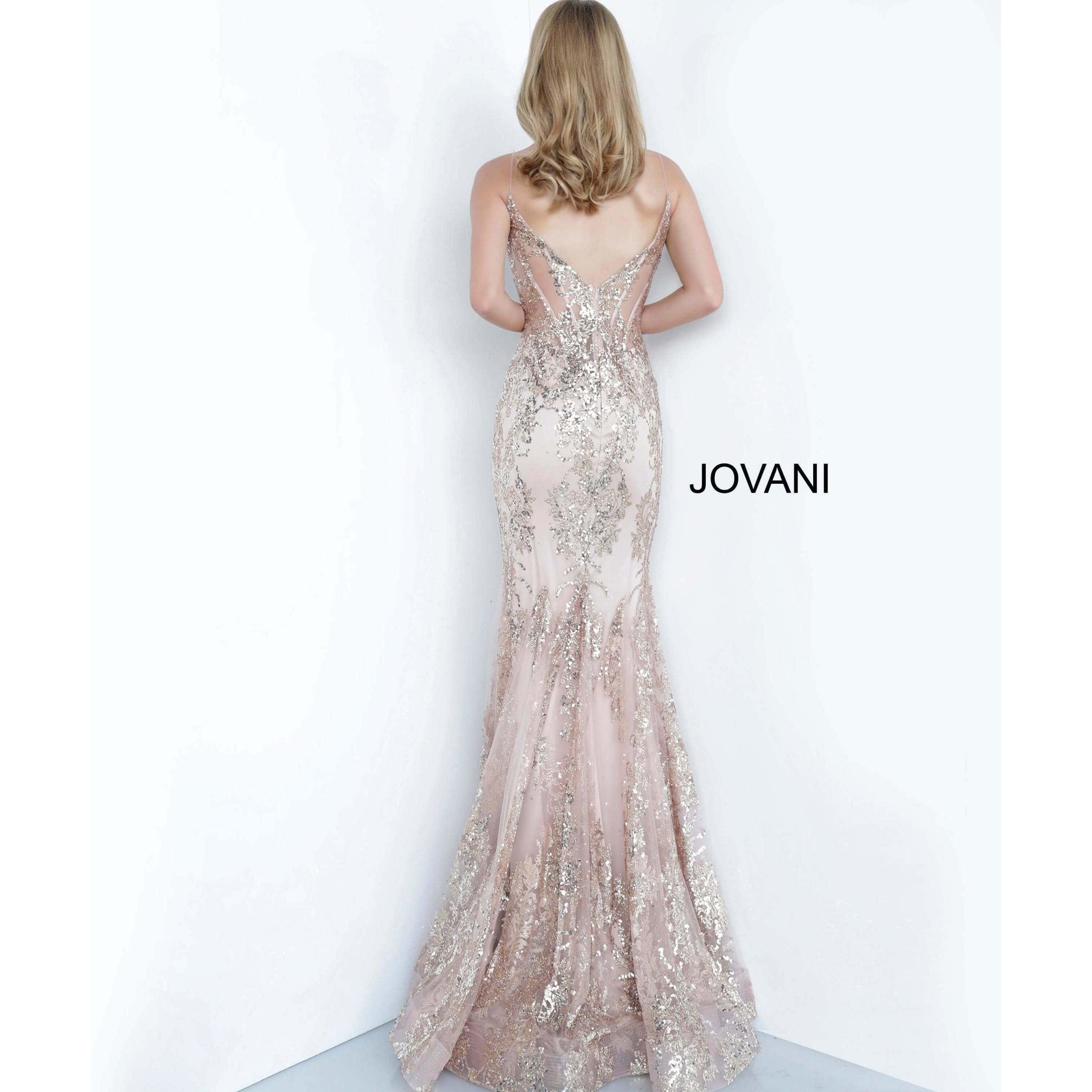 Jovani Prom Dress Jovani 3675 Spaghetti Straps Embellished Dress