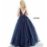 Jovani Prom Dress Jovani 55634 Floral Appliques Prom Dress 2020