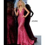 Jovani Prom Dress Jovani 59762 Embellished Sexy Low V Prom Dress