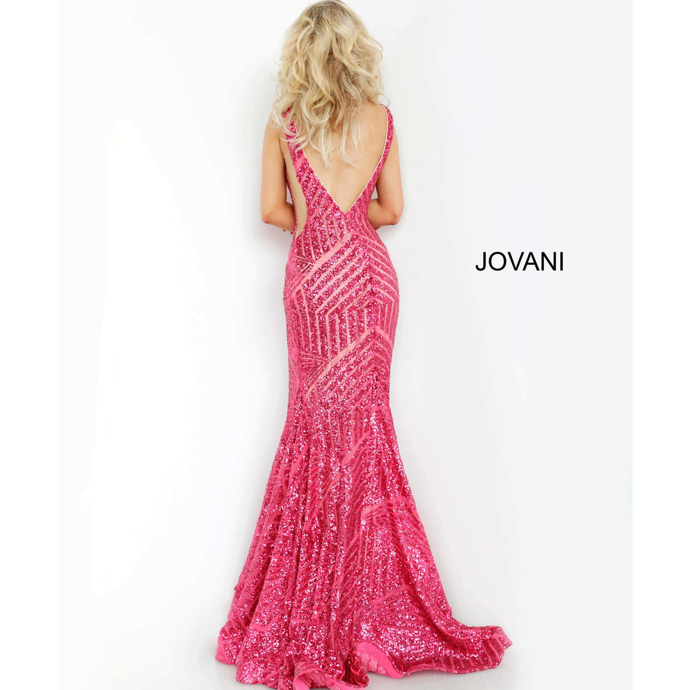 Jovani Prom Dress Jovani 59762 Embellished Sexy Low V Prom Dress