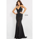 Jovani Prom Dress Jovani Black Elegant Form Fitting Prom Dress 07296
