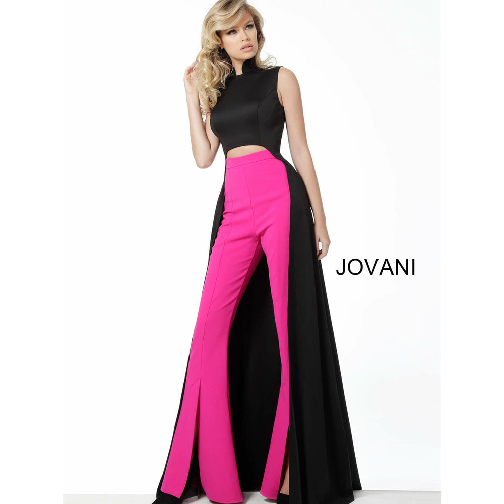 Jovani Prom Dress Jovani Black Pink Two Piece Suit 3377