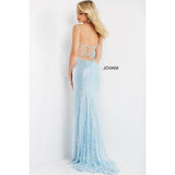 Jovani Prom Dress Jovani Light Blue Sweetheart Neck Spaghetti Strap Prom Dress 07407