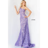 Jovani Prom Dress Jovani Lilac Sequin Embellished Prom Gown 06517