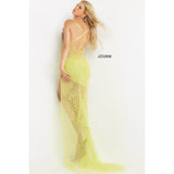 Jovani Prom Dress Jovani Lime Beaded Illusion Sexy Prom Dress 08225