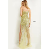 Jovani Prom Dress Jovani Lime Embellished One Shoulder Prom Dress 05647