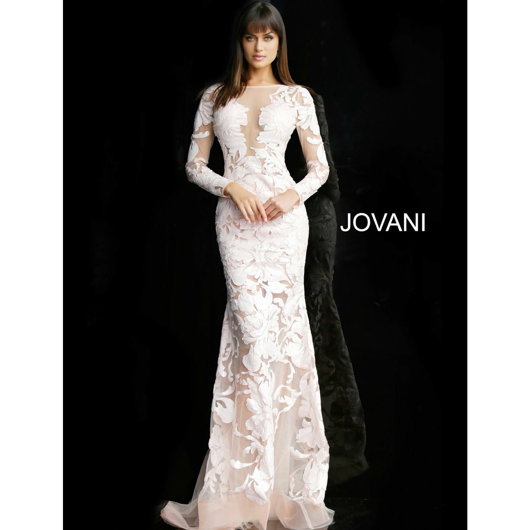 Jovani Prom Dress Jovani Long Sleeve Embellished Dress 60285