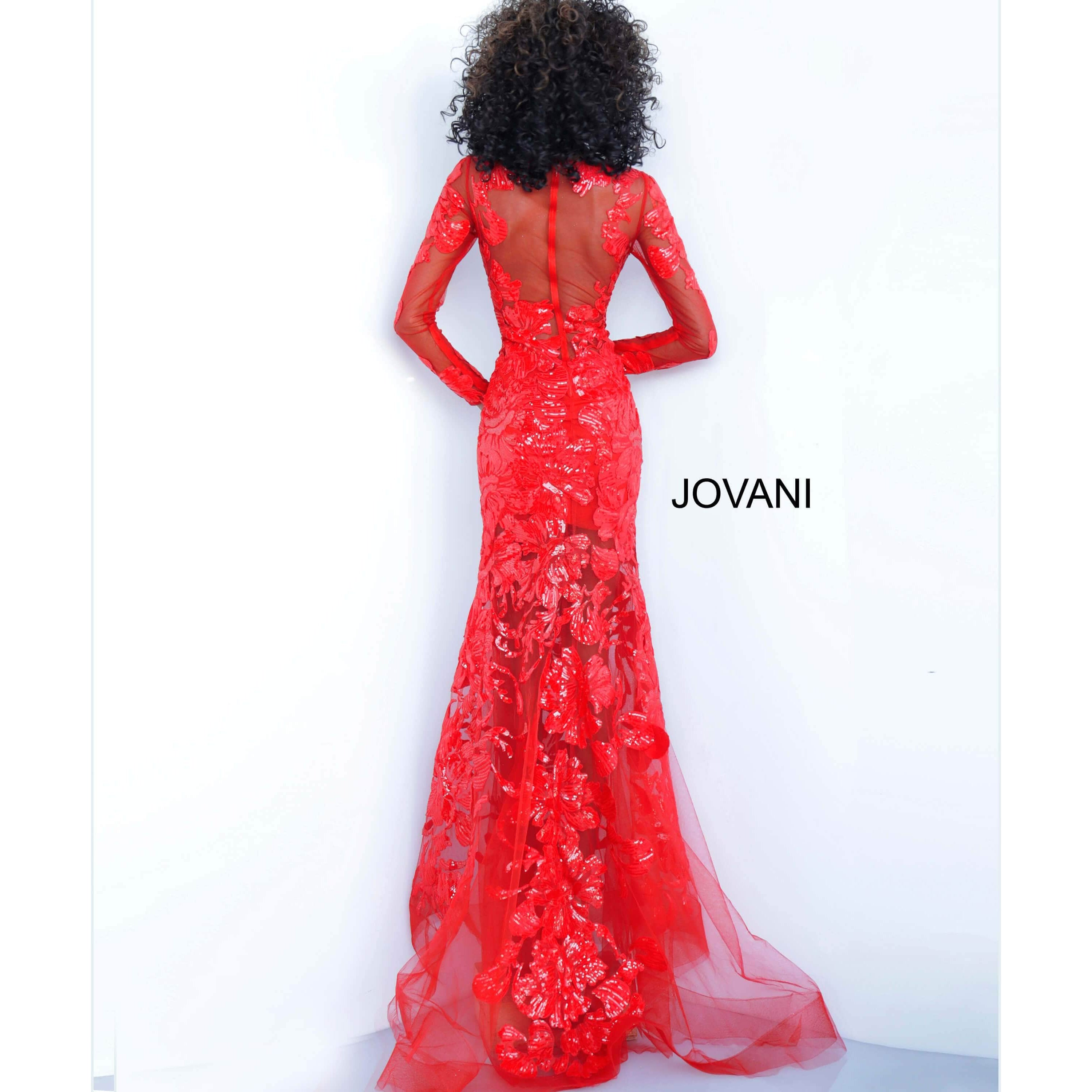 Jovani Prom Dress Jovani Long Sleeve Embellished Dress 60285