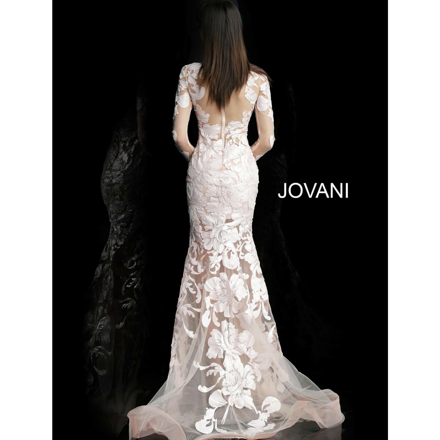 Jovani Prom Dress Jovani Long Sleeve Embellished Dress 60285