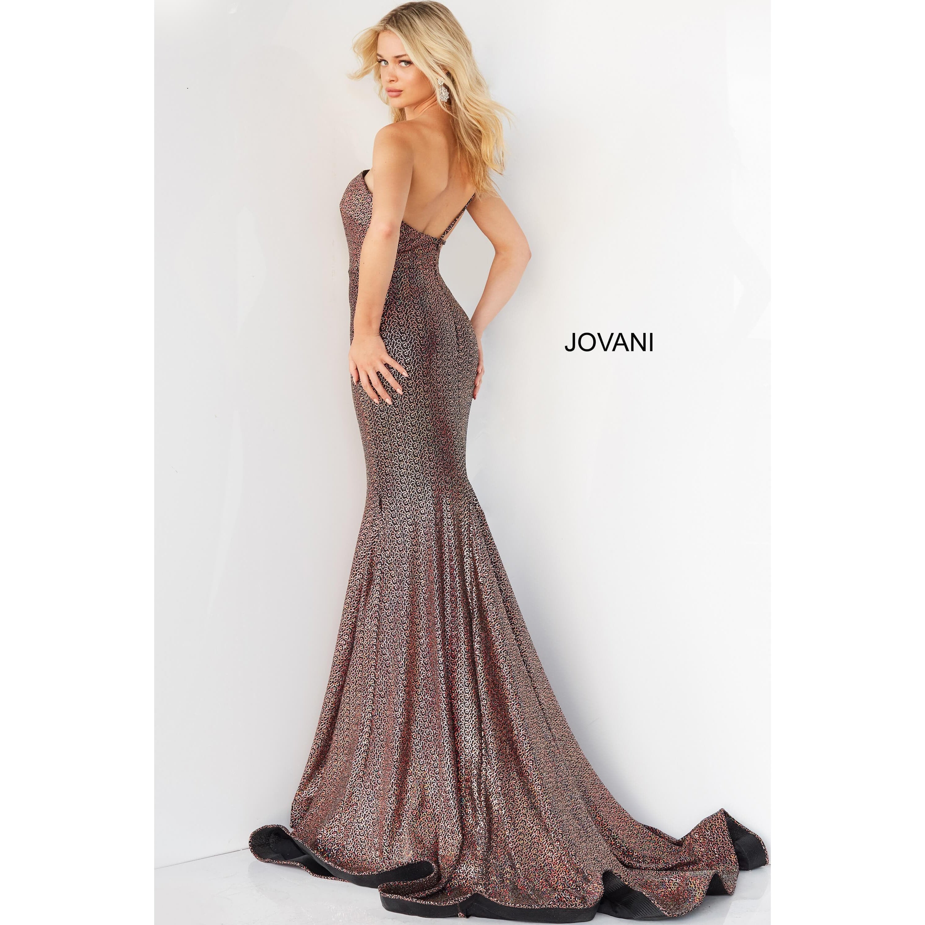 Jovani Prom Dress Jovani Multi Side Cut Out Embellished Prom Dress 06422