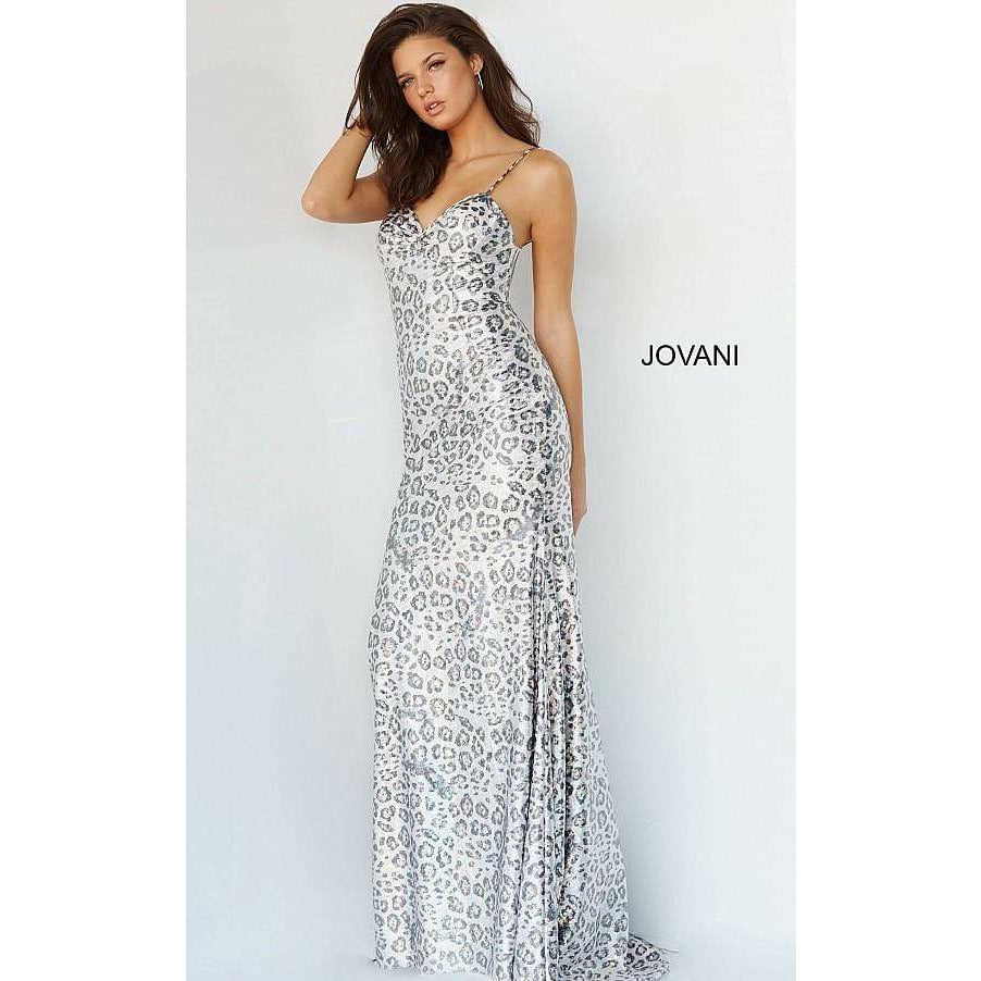 Jovani Prom Dress Jovani Print Sweetheart Neckline Prom Dress 28285