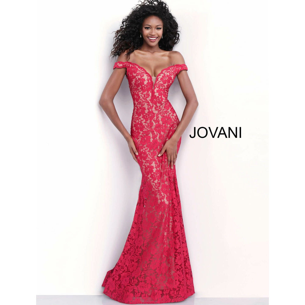 Jovani Prom Dress Lace Off the Shoulder Jovani Dress 67304