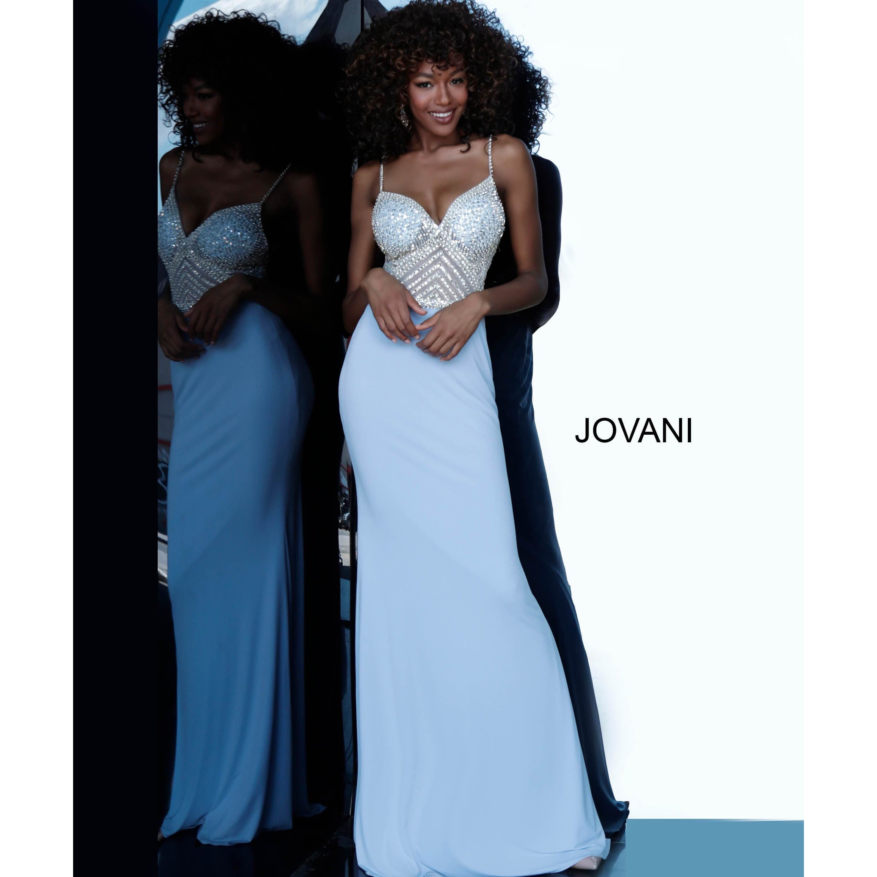 Jovani Prom Dress Light Blue Fitted Jovani Prom Dress 63147