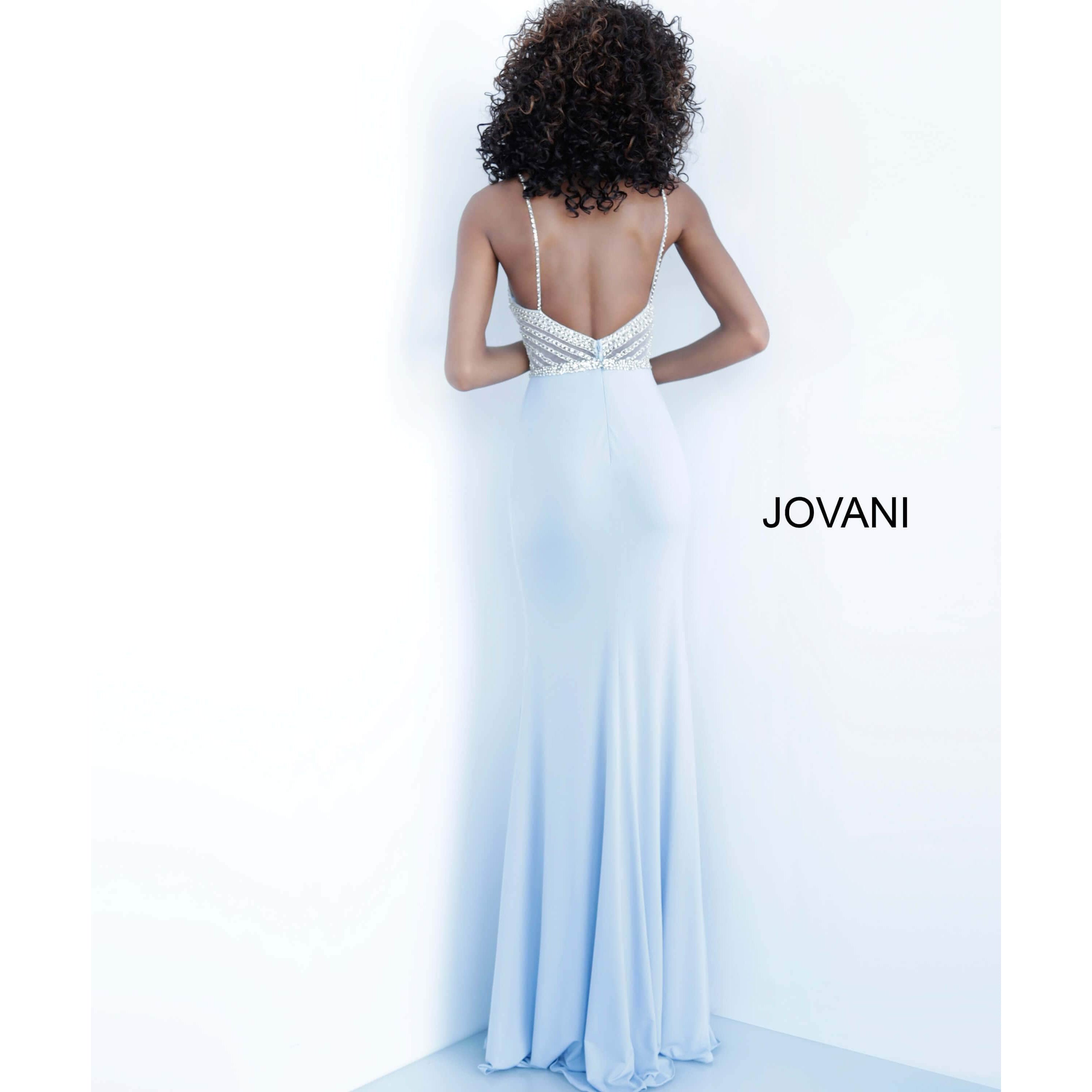 Jovani Prom Dress Light Blue Fitted Jovani Prom Dress 63147