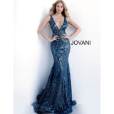 Jovani Prom Dress Low V Neck Sleeveless Jovani Gown 63437