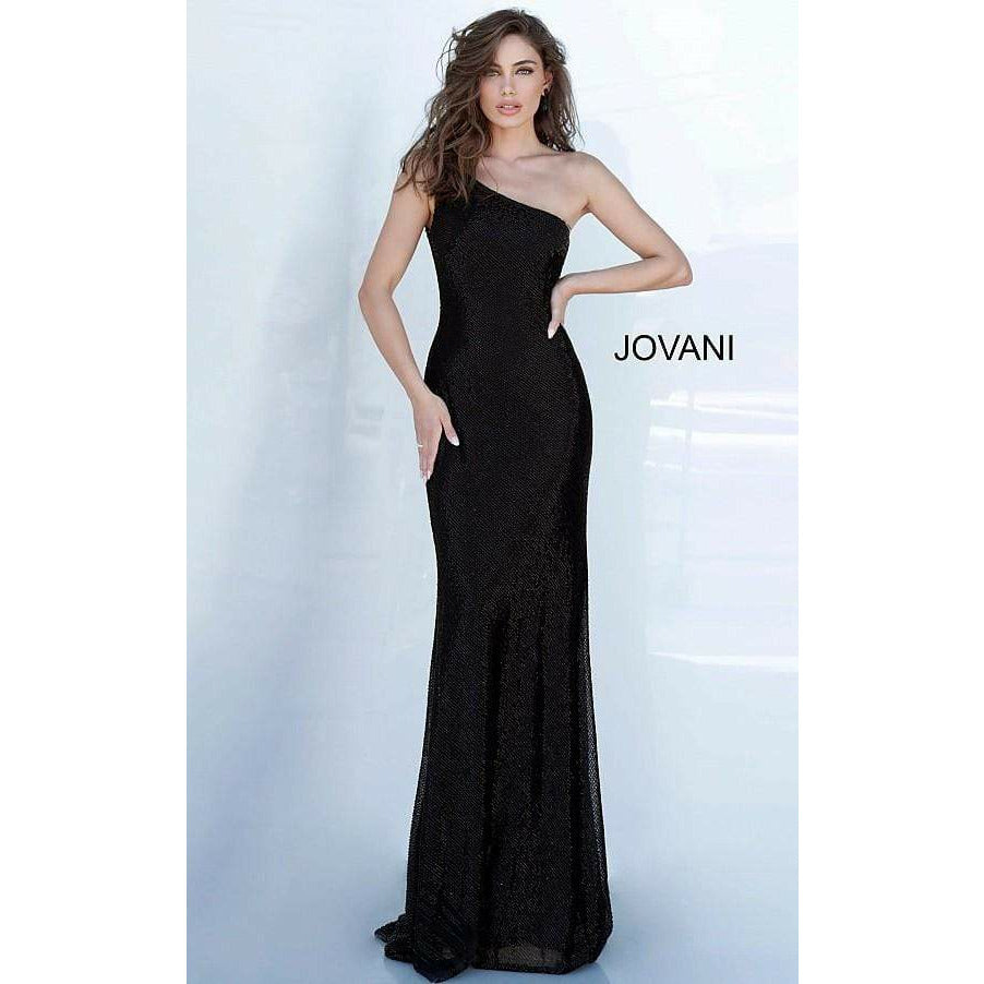 Jovani Prom Dress One Shoulder Beaded Jovani Prom Dress 1248