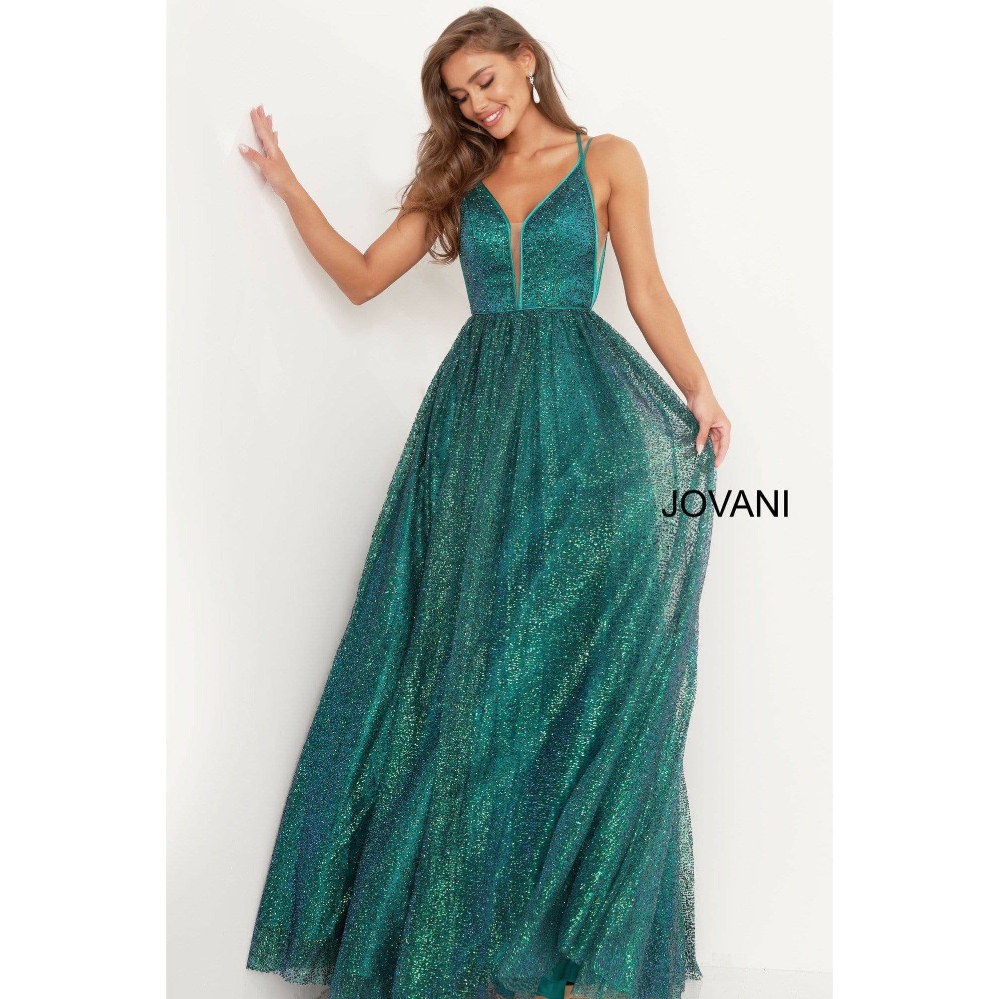 Jovani Prom Dress Open Back Glitter Jovani Prom Ballgown 4198