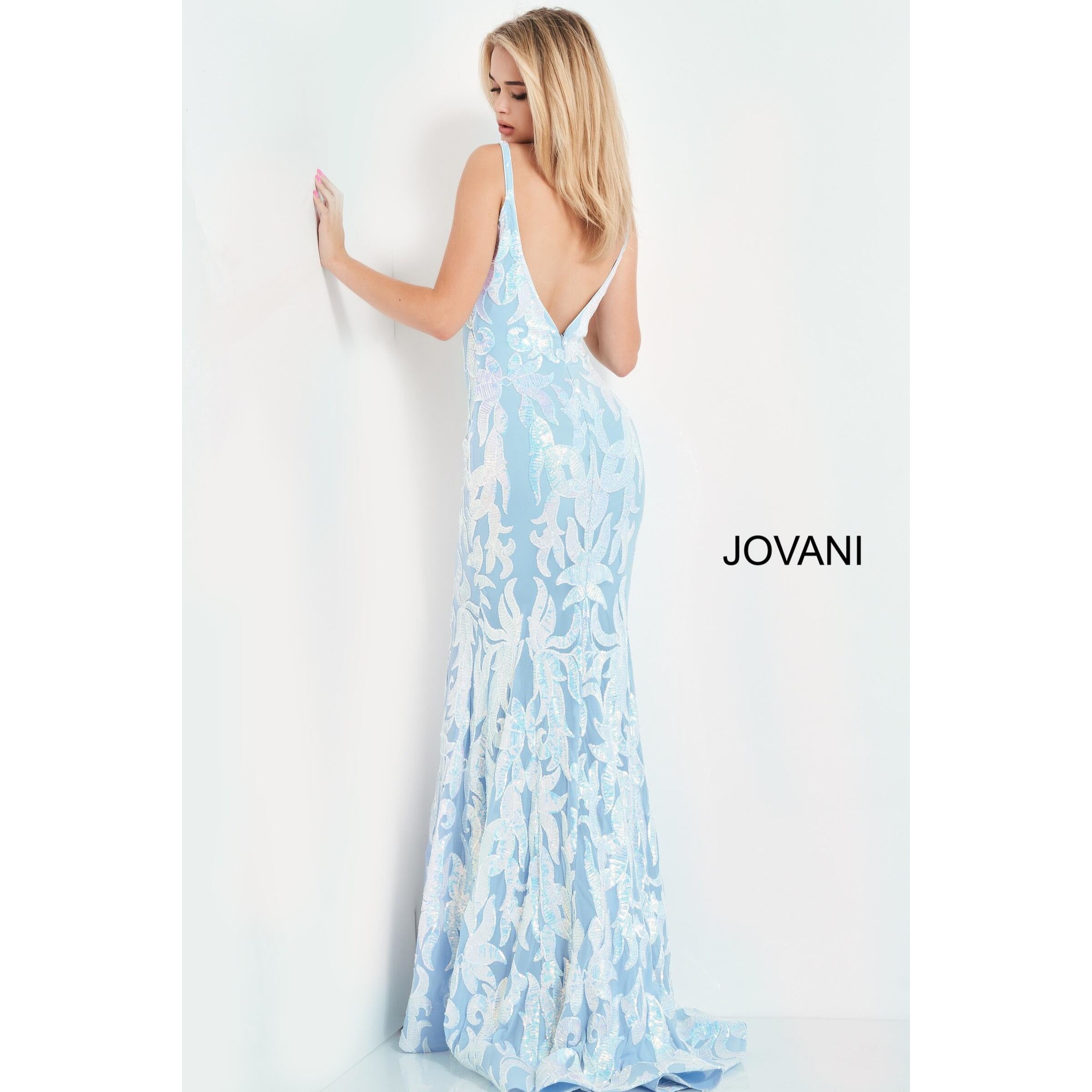 Jovani Prom Dress Plunging Neckline Fitted Prom Dress 3263