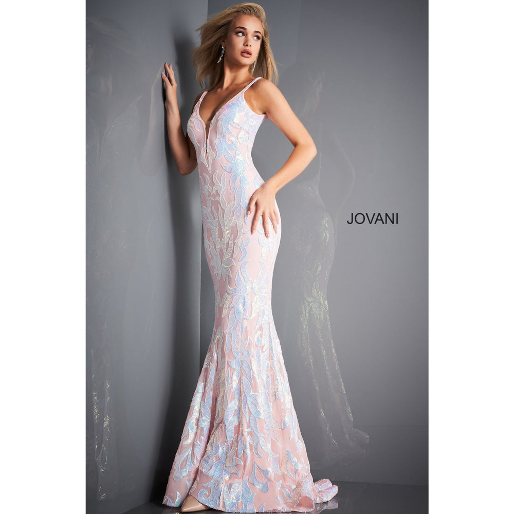 Jovani Prom Dress Plunging Neckline Fitted Prom Dress 3263