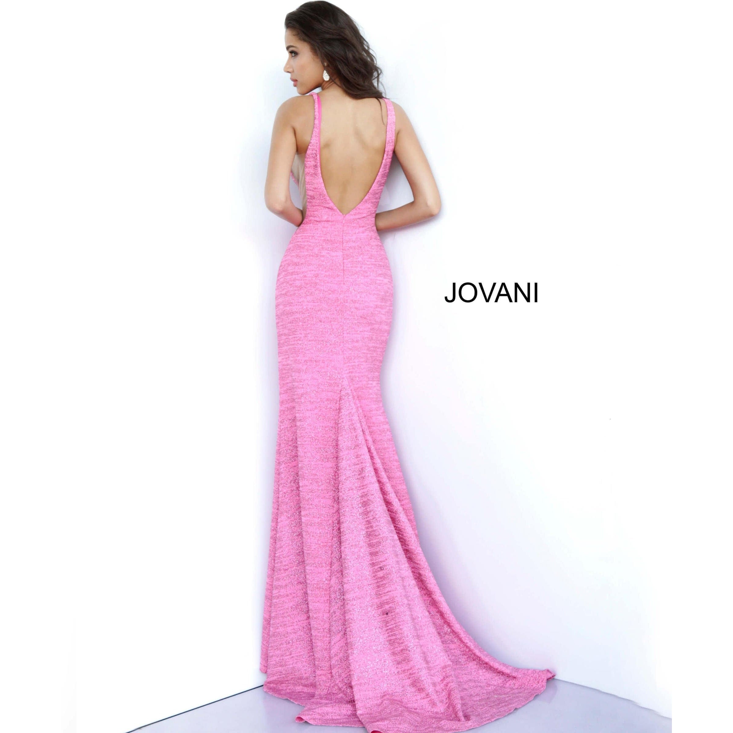 Jovani Prom Dress Royal V Neck Fitted Prom Dress 02472