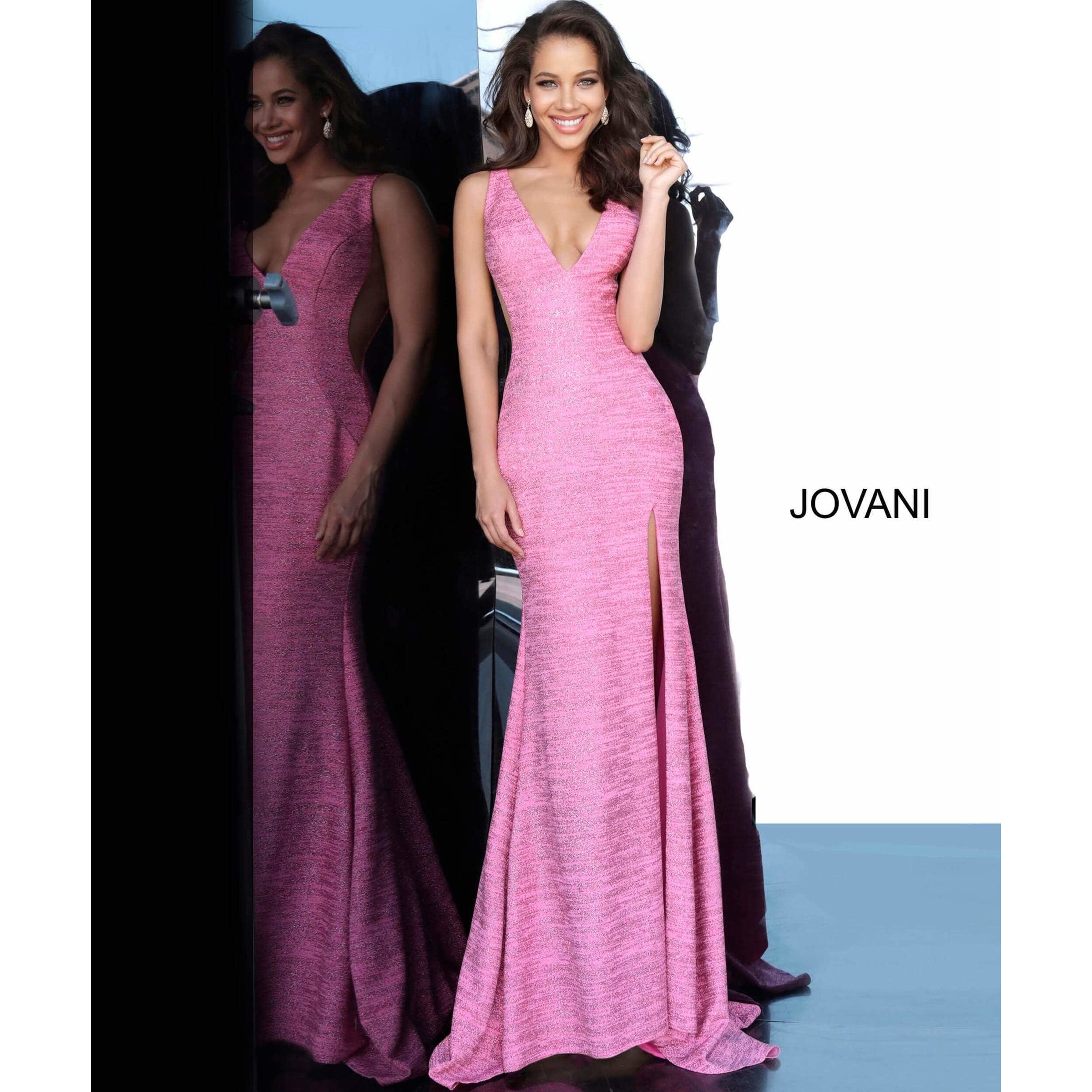 Jovani Prom Dress Royal V Neck Fitted Prom Dress 02472