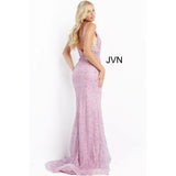 JVN by Jovani Evening Dresses JVN08418 Fuchsia Glitter and Sequin Embellished Prom Dress